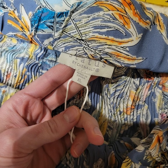 Status by Chenault tropical print pleated midi skirt - Picture 6 of 7